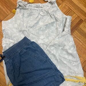 Wonder Nation Blue and Gray Kids Overalls